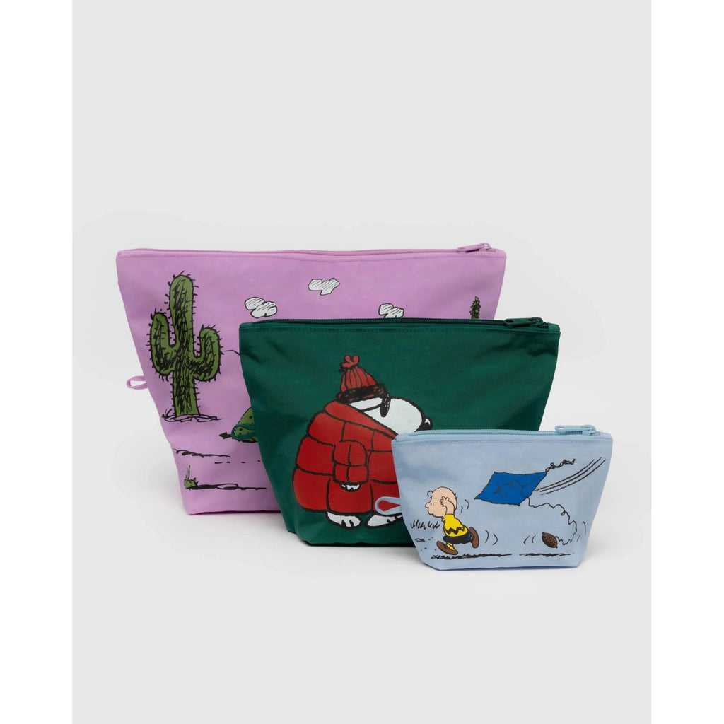 Baggu x Peanuts - Go Pouch set of 3 - Peanuts | wineandwaterways