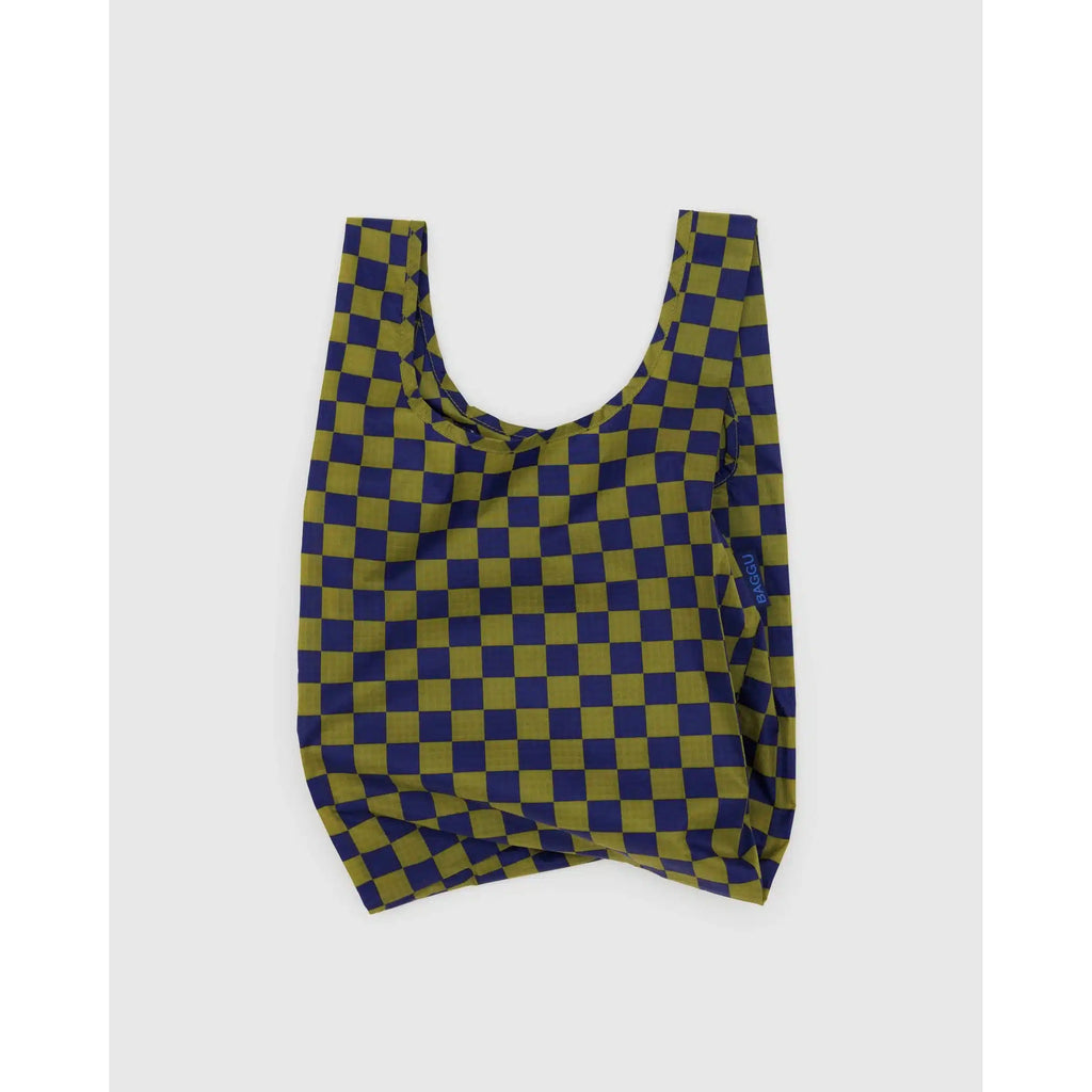 Baggu - Baby Baggu reusable bag - Pear Navy Check | wineandwaterways