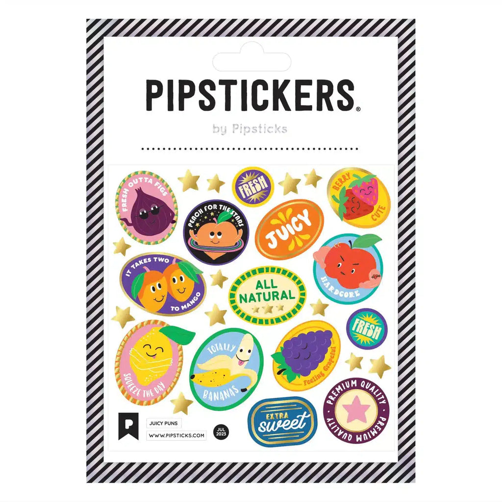 Pipsticks - Juicy Puns sticker sheet | wineandwaterways