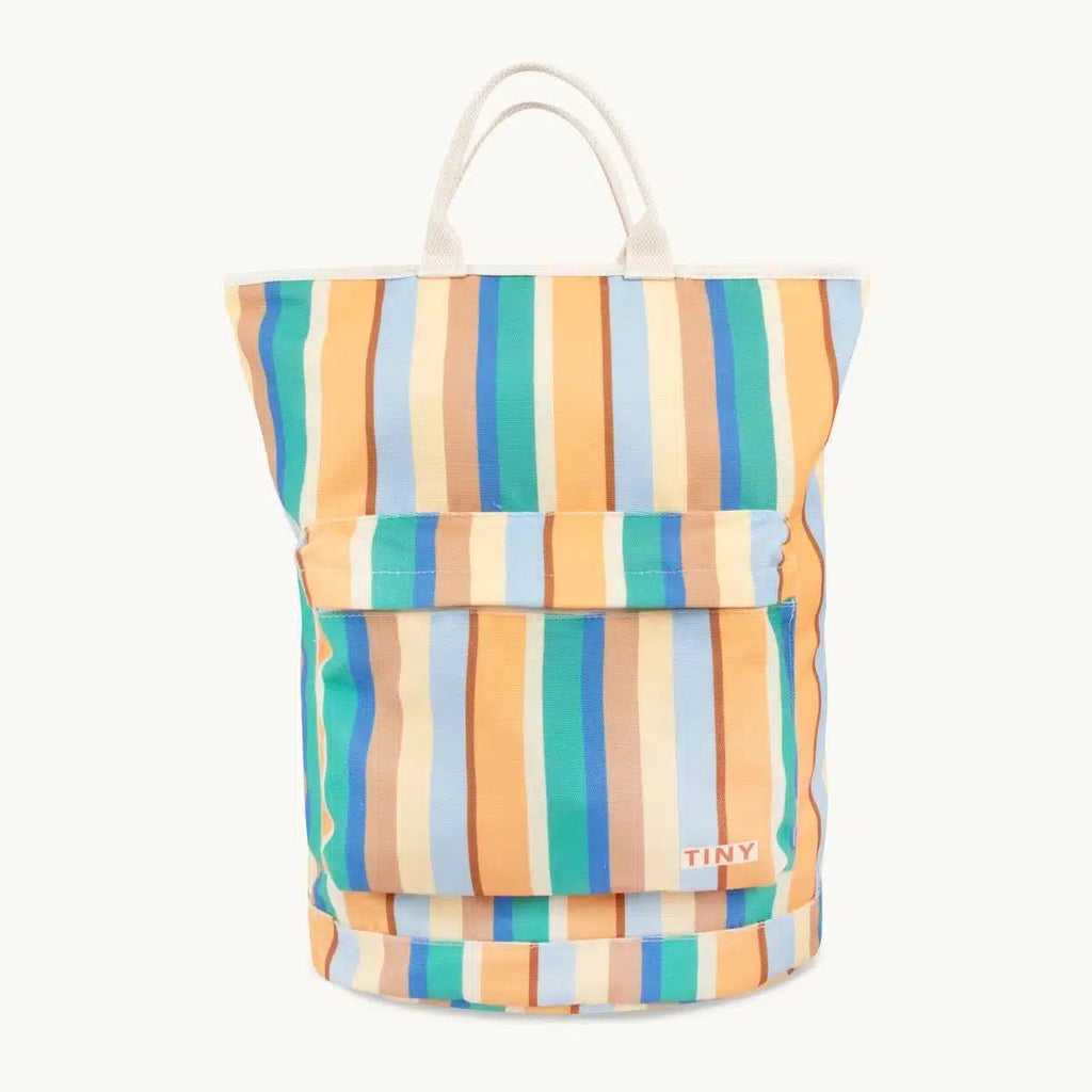 Tiny Cottons - Multicolour Stripes totepack | wineandwaterways