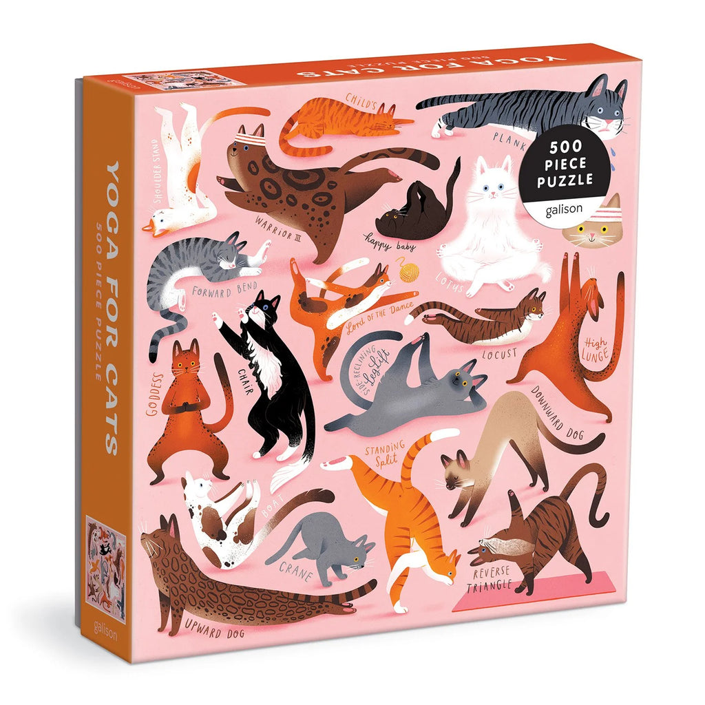 Galison - Yoga For Cats jigsaw puzzle - 500 pieces | wineandwaterways